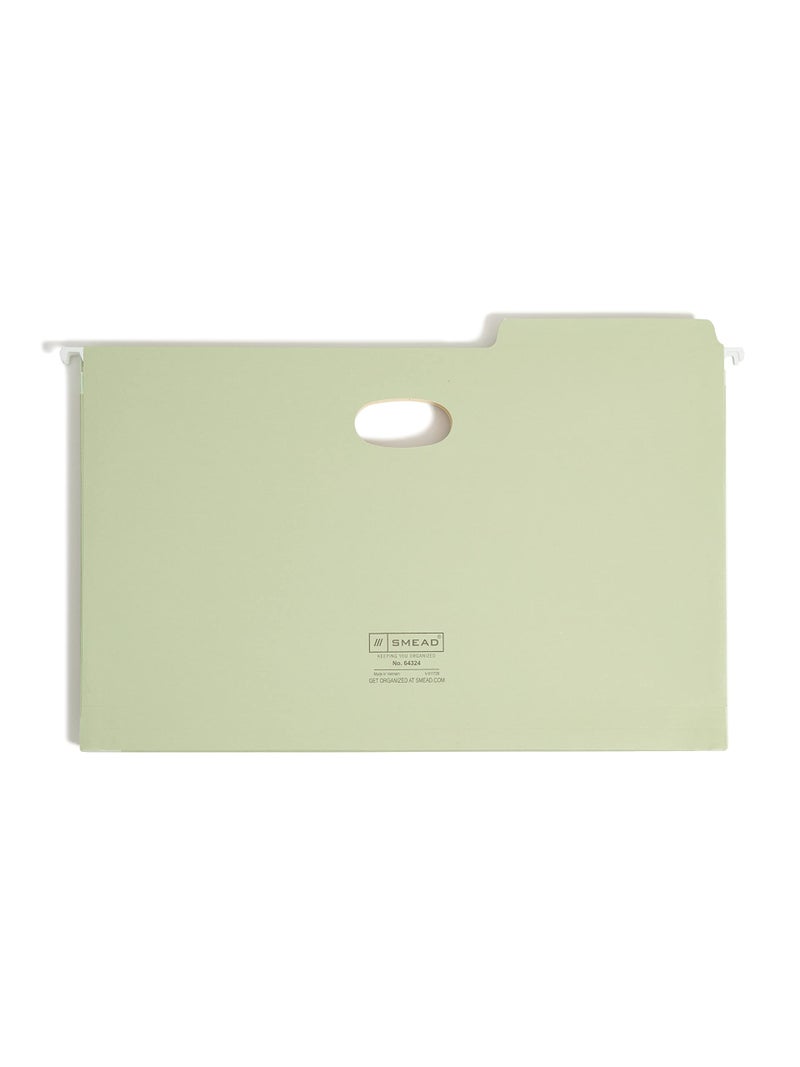 Smead FasTab Hanging Pocket with TUFF Construction and Full-Height Gusset, 5-1/4" Expansion, 1/3-Cut Built-in Tab, Legal Size, Moss, 9 per Box (64324) - Image 2