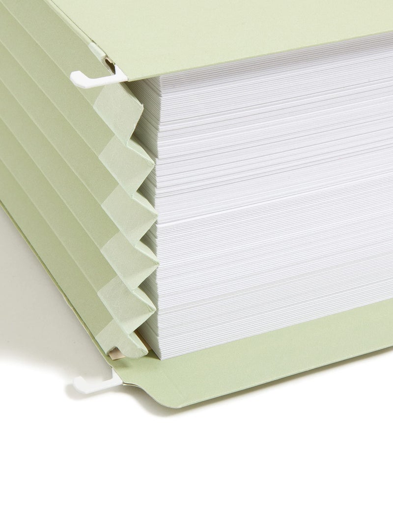 Smead FasTab Hanging Pocket with TUFF Construction and Full-Height Gusset, 5-1/4" Expansion, 1/3-Cut Built-in Tab, Legal Size, Moss, 9 per Box (64324) - Image 5