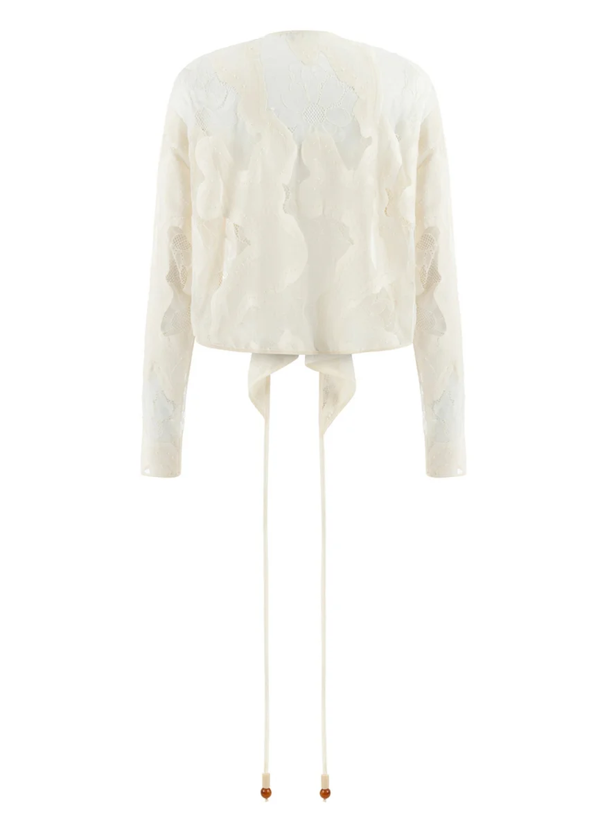 Nocturne Scallop Embroidered Blouse