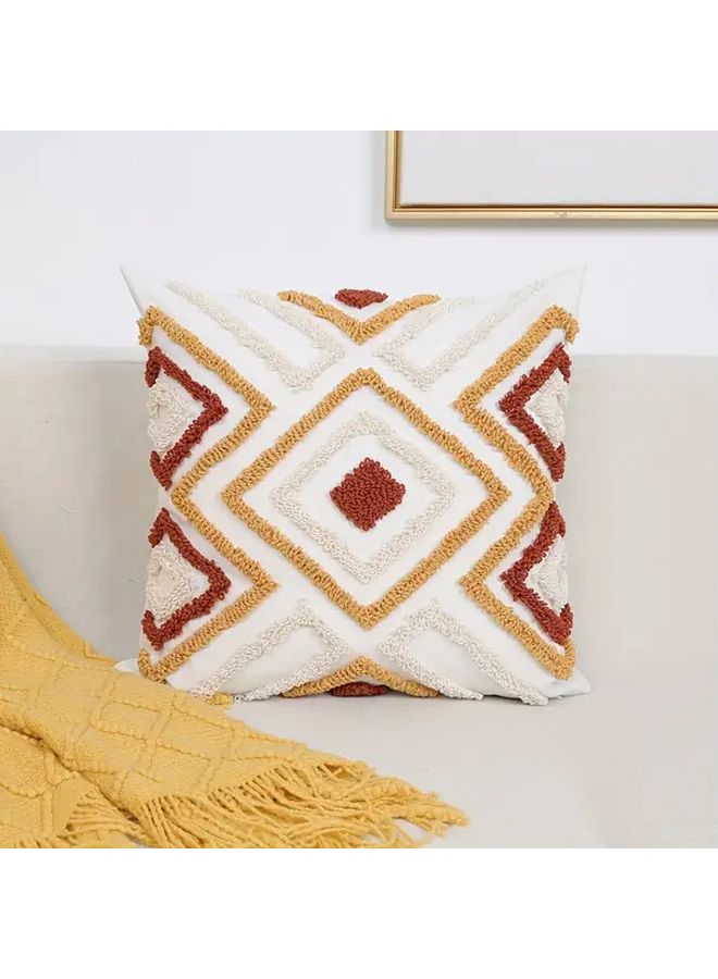 وسادات مخدات مطرزة على الطراز البوهيمي بمقاس 12×20 بوصة، ديكور هندسي باللون الرمادي - Image 5