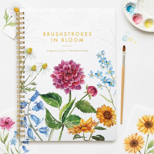 ZICOTO Beautiful Watercolor Workbook for Beginners Relaxing Easy to Paint Water Coloring Book with Floral Designs on Premium Paper Perfect for Gifting to Spark Creativity Joy for Adults - Image 1