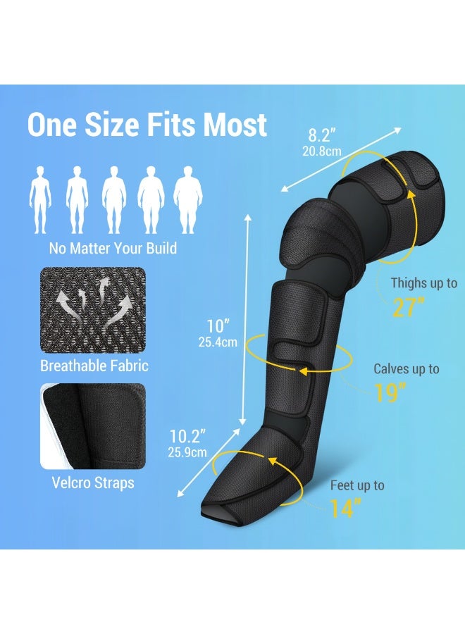 WALALLA Leg Massager Machine, Knee Massager with Heat,4D Kneading Calf Massager,Gifts for Men,Women,Leg Wraps Massage Boots for Relief,3 Heat Settings & 3 Intensities,Black - Image 4