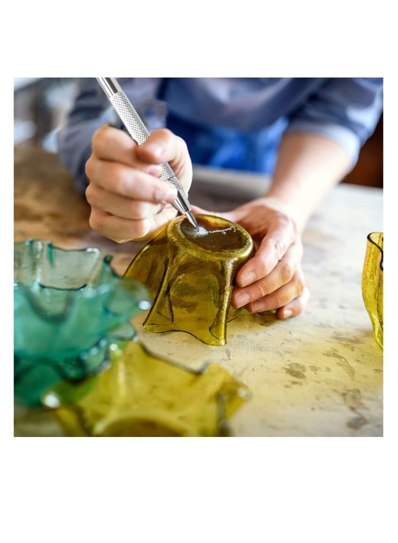 Yakumuz 2Pcs Tungsten Carbide Tip Scriber With 12 Replacement Marking Tip, Yakumuz Aluminium Magnet Carbide Scribe Tool Etching Pen With Clip, Metal Engraving Pen for Glass / Ceramics / Hardened Steel / Metal Sheet - Image 4