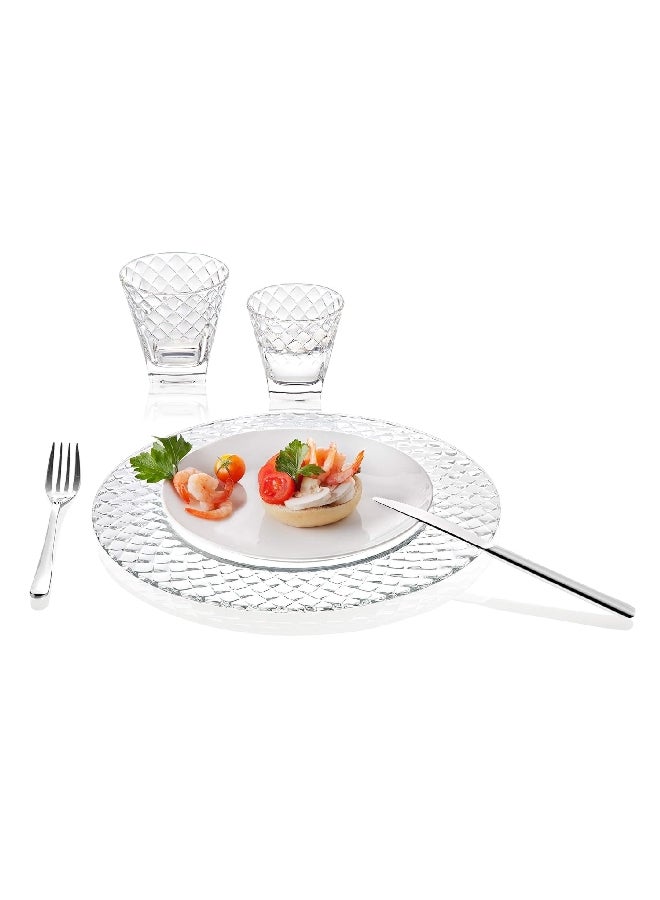 فيديفي VDV67485ML/VDVS100521 كامبيللو طقم أطباق للمناسبات الخاصة زجاج عالي الدقة قطعتين شديد الشفافية 32 سم - Image 3