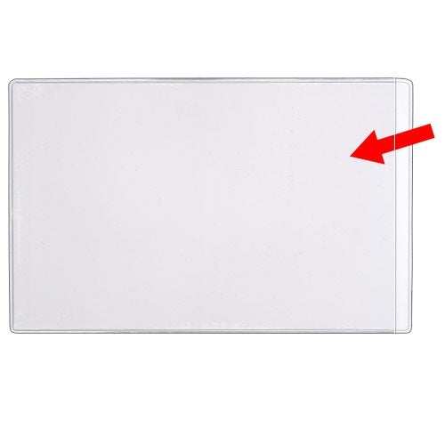 StoreSMART 5 x 8 NonAdhesive Vinyl Plastic Pocket Open Short Side 25 Pack PE108SC25