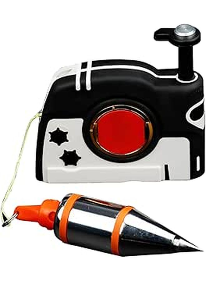 Plumb Bob With Retractable Reel 10.7 Oz 14.8 Ft String For Vertical Alignment And Construction - Image 1