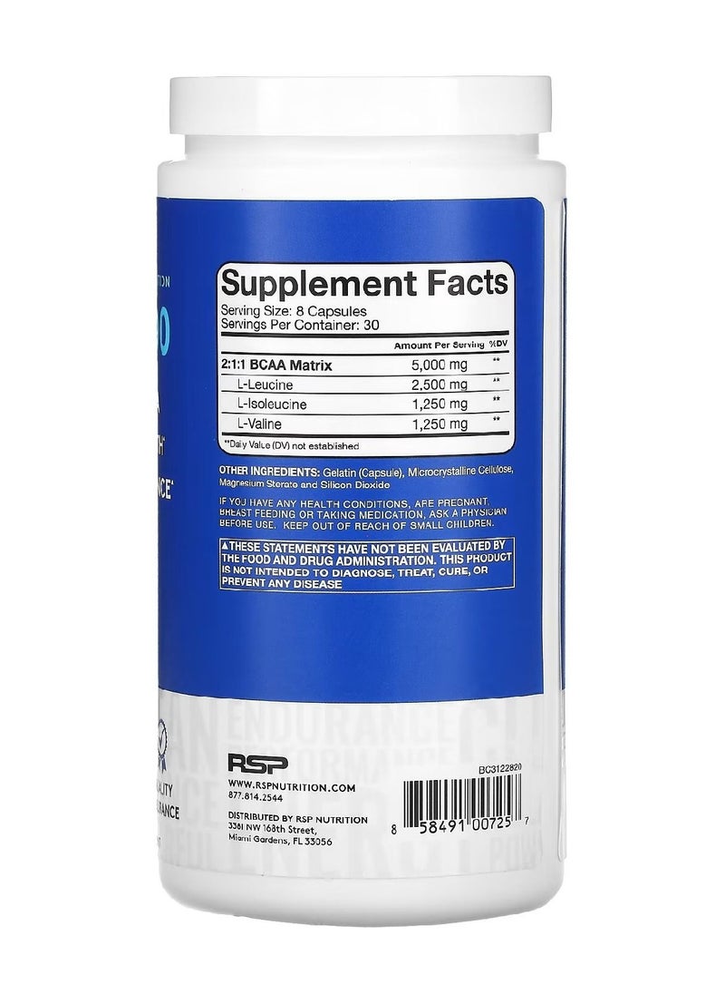 RSP - BCAA 5000 240 Capsules - Image 1
