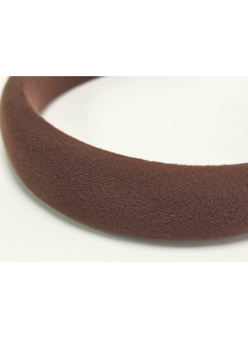 6 Pcs Knotted Wide Headbands for Fashion Women Girls Cute, Non-slip Solid Color Hair Bands Hair Hoops Hair Accessories for Daily Festival Gifts（Plush style） - Image 3