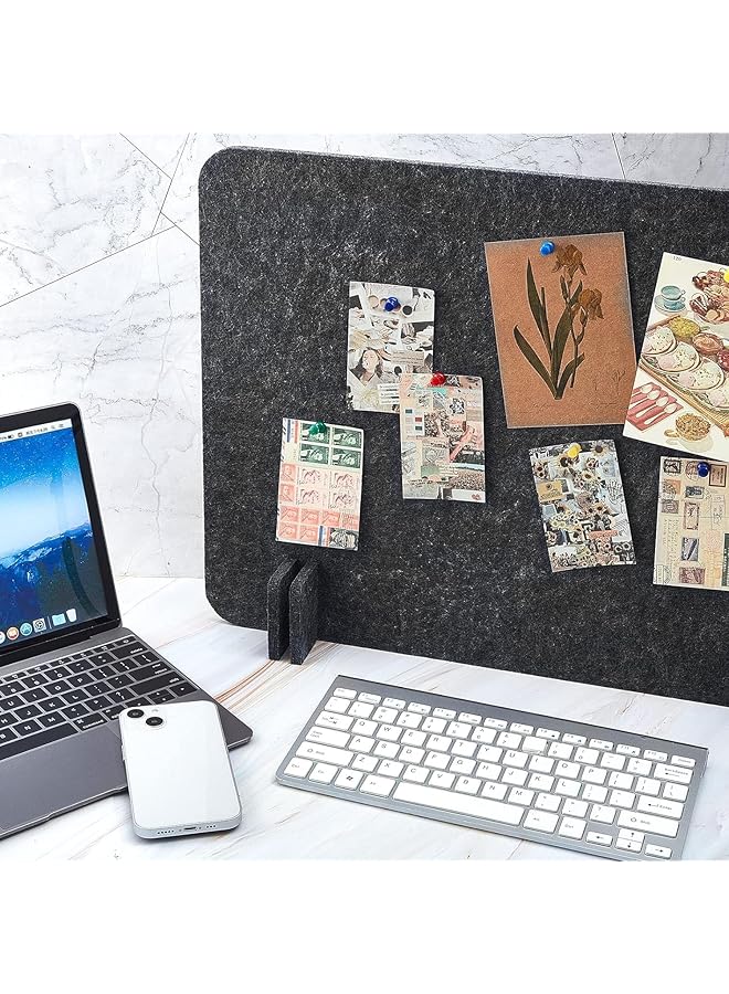 إيروريكس لوحة خصوصية للمكتب من فاصل مكتب مستقل صوتي، قسم مكتب، مقسمات عازلة للصوت مثبتة لتقليل الضوضاء، خفيفة الوزن مع أقدام داعمة لطاولة غرفة الفصل الدراسي، أسود، قطعتان - Image 4