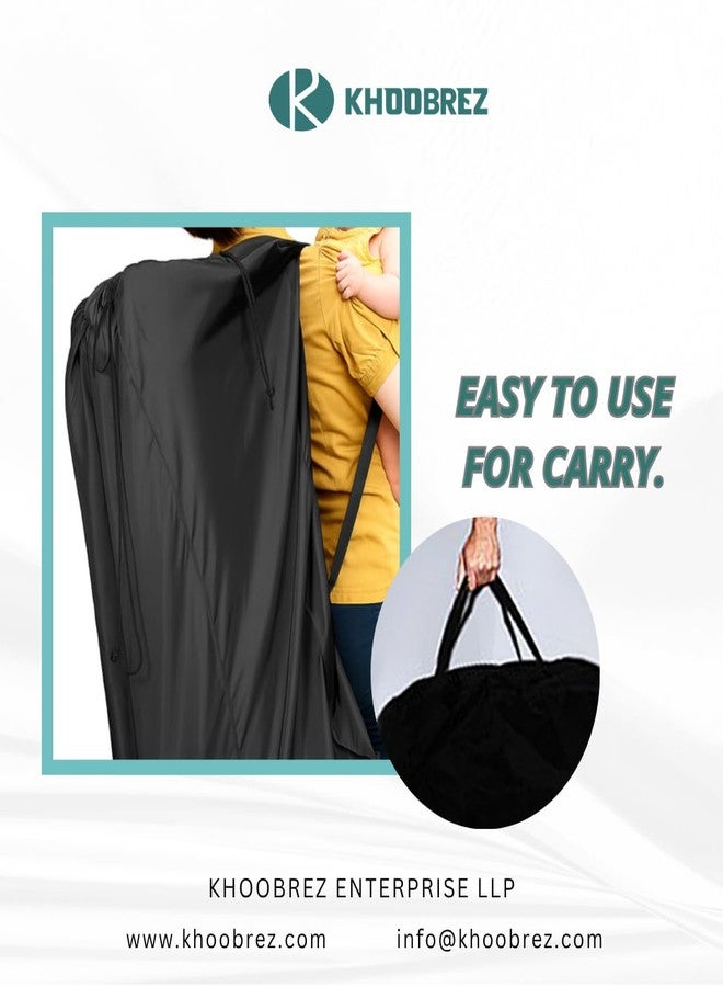 KHOOBREZ Waterproof Rain and Travel Bag Cover for Stroller, Pram, Baby Car Seat SSC(Black) - Image 5