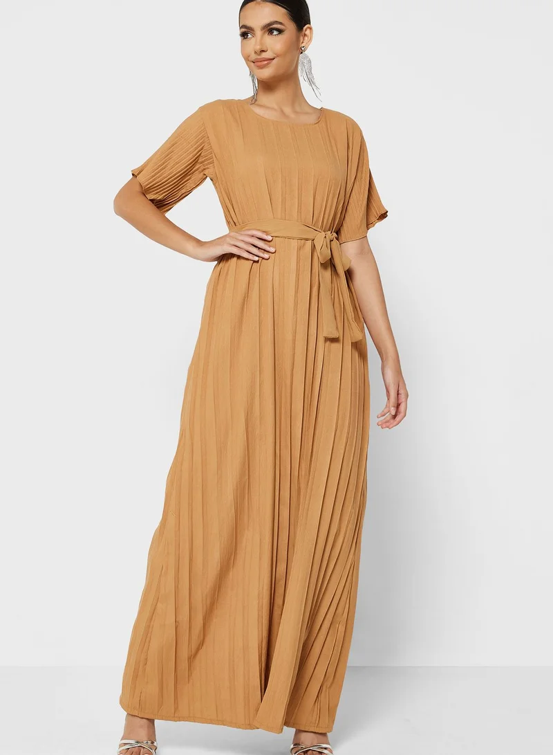 Plisse Under Abaya Dress