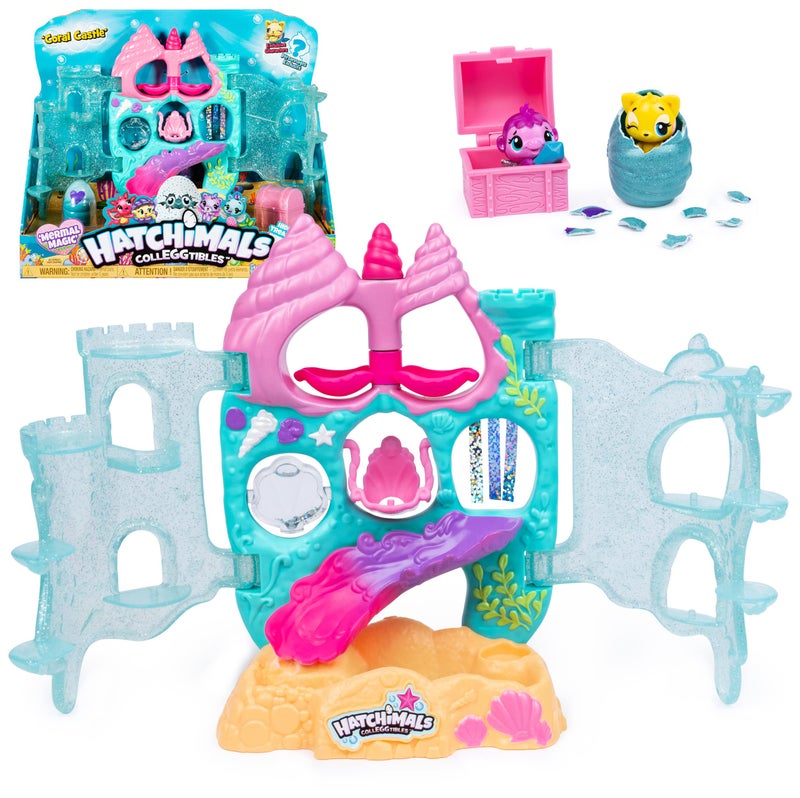 Hatchimals CollEGGtibles, Coral Castle Fold Open Playset with Exclusive Mermal Character (Amazon Exclusive Set), Girl Toys, Girls Gifts for Ages 5 and up - Image 1