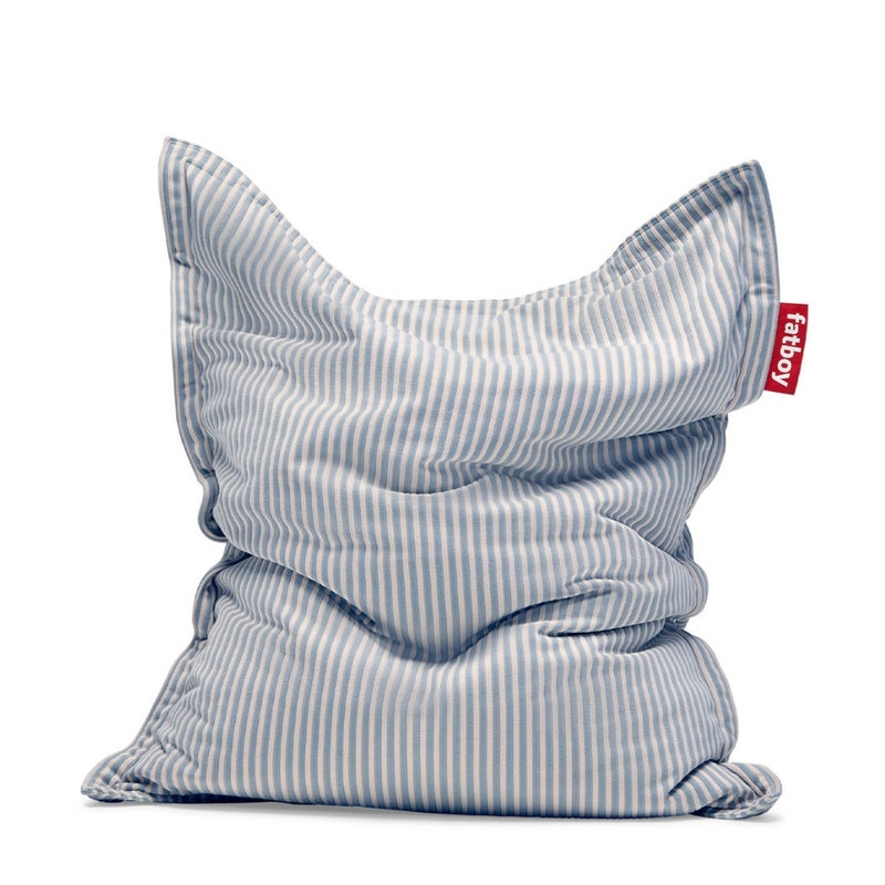 Fatboy Original Slim Terry Bean Bag | Super soft | Sturdy & durable | Washable outer bag | Pilling resistant | Designed for indoor use | Expanded Polystyrene (EPS) | 155 x 120 cm | Blizzard Blue Creme - Image 1