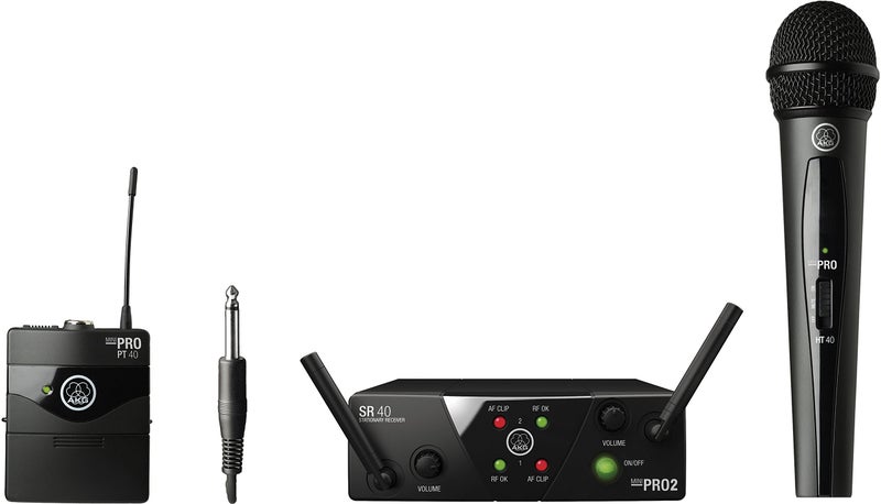 ميكروفونات ومرسلات لاسلكية AKG Pro Audio 2 باللون الأسود 3352X00050