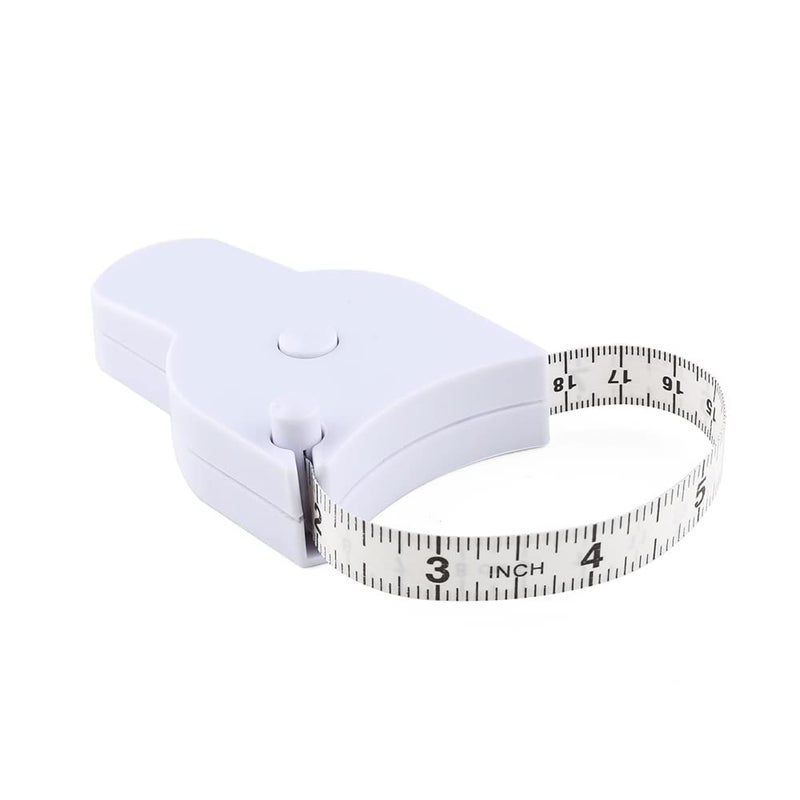 HOMETIC HOMETIC 80 205cm Waist Body Tape Measure with Push Button Measuring Waist and Arms White  - Image 1