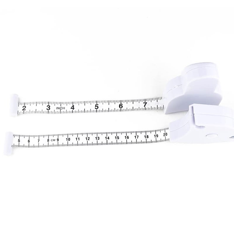 HOMETIC HOMETIC 80 205cm Waist Body Tape Measure with Push Button Measuring Waist and Arms White  - Image 3