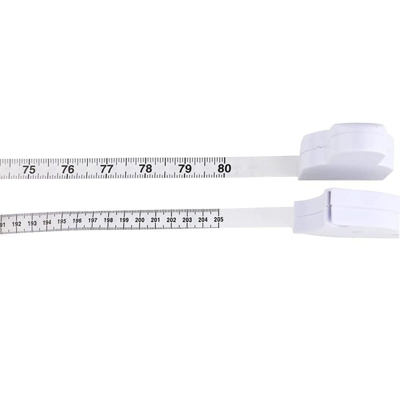 HOMETIC HOMETIC 80 205cm Waist Body Tape Measure with Push Button Measuring Waist and Arms White  - Image 4