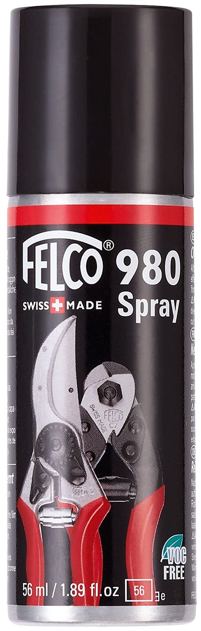 Felco Tool Lubricant (F 980) - Biodegradable Synthetic Maintenance Product Spray Grease,Red, Black - Image 1