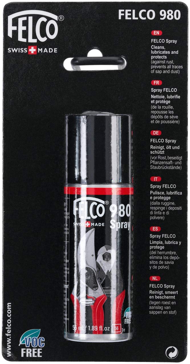 Felco Tool Lubricant (F 980) - Biodegradable Synthetic Maintenance Product Spray Grease,Red, Black - Image 2