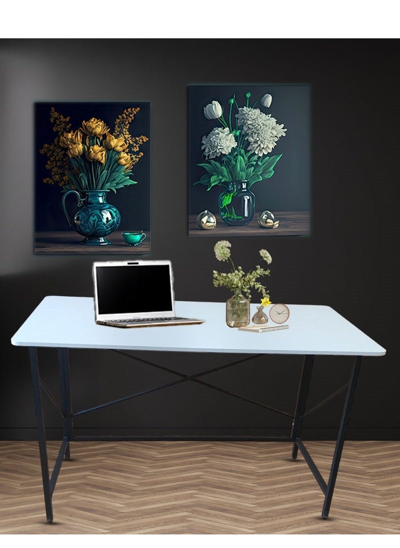 إيه جي دي - مكتب كمبيوتر بتصميم بسيط متعدد الأغراض طاولة كمبيوتر ومكتب دراسة مريح 120×60×73 سم - Image 1