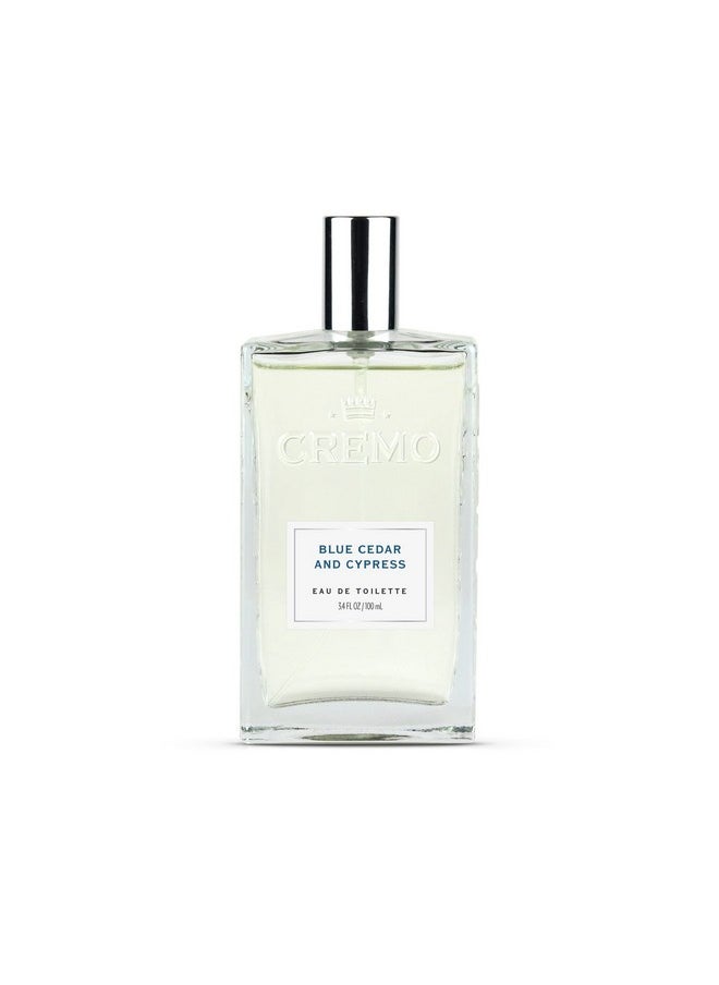 cremo Blue Cedar & Cypress Cologne Spray, A Woodsy Scent With Notes Of Lemon Leaf, Cypress And Cedar, 3.4 Fl Oz  - Image 1