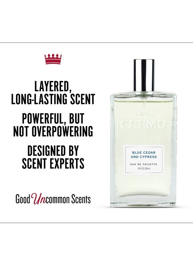 cremo Blue Cedar & Cypress Cologne Spray, A Woodsy Scent With Notes Of Lemon Leaf, Cypress And Cedar, 3.4 Fl Oz  - Image 3