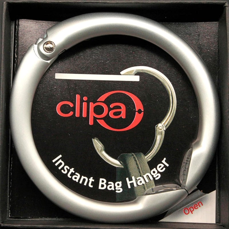 Clipa Bag Hanger - The Ring That Opens Into a Hook, Closes Automatically | Hangs Almost Anywhere in Just 1/2" of Space | Holds 33 lbs Yet Weighs Only 1.6 oz | 8 Styles | 3 yr Warranty - Image 3