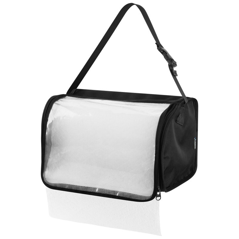 Homakover Kitchen Paper Towel Holder Hanging Paper Towel Dispenser with Transparent Cover Easy to Tear Papers Waterproof Papers Towels Holder for Kitchen Organization and Storage Black - Image 2