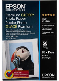 EPSON EPSON Premium Glossy Photo Paper - 10x15cm - 50 Sheets 