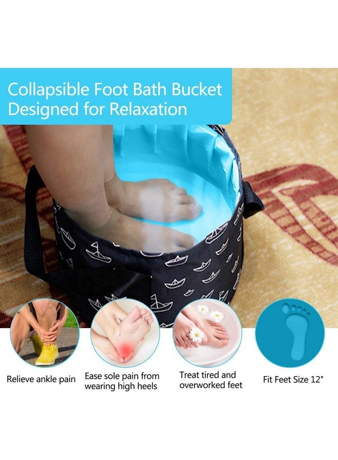 ABSOK Collapsible Bucket For Soaking Feet, Portable Travel Foot Bath Tub, Foot Soaking Bath Basin Portable, Foot Spa Soaking Feet Home Pedicure Basin Outdoor Camping  - Image 4