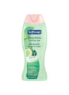 Softsoap Moisturizing Body Wash and Shave Gel Cool Cucumber Scent 20 fl oz Bottle