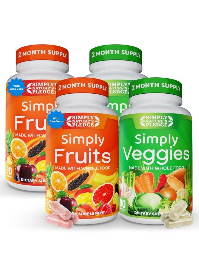 Generic Simply Nature's Pledge - Packed with 42 Different Fruits & Vegetables - 2-Month Supply - Made with Real, Non-GMO Whole Foods - Supports Energy & Overall Wellness - Soy-Free - 360 Capsules  - Image 1