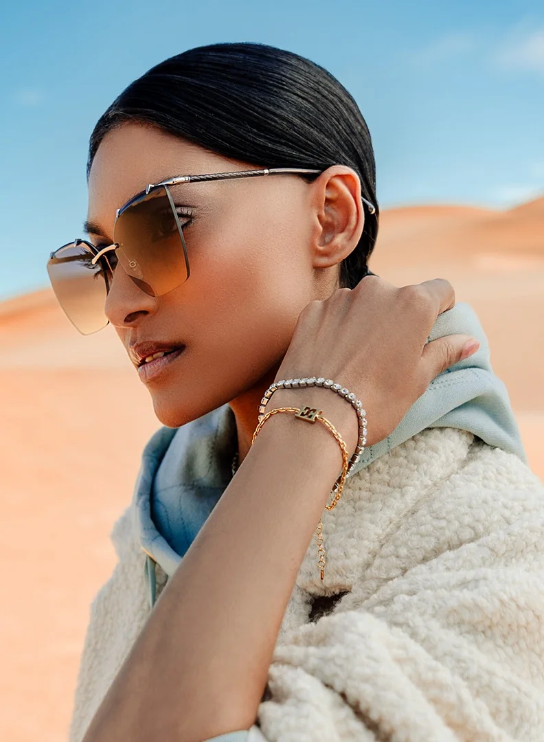 ESCADA Two-Tone Diana Bracelet with Gold-Plated Logo Classic and Modern Elegance
