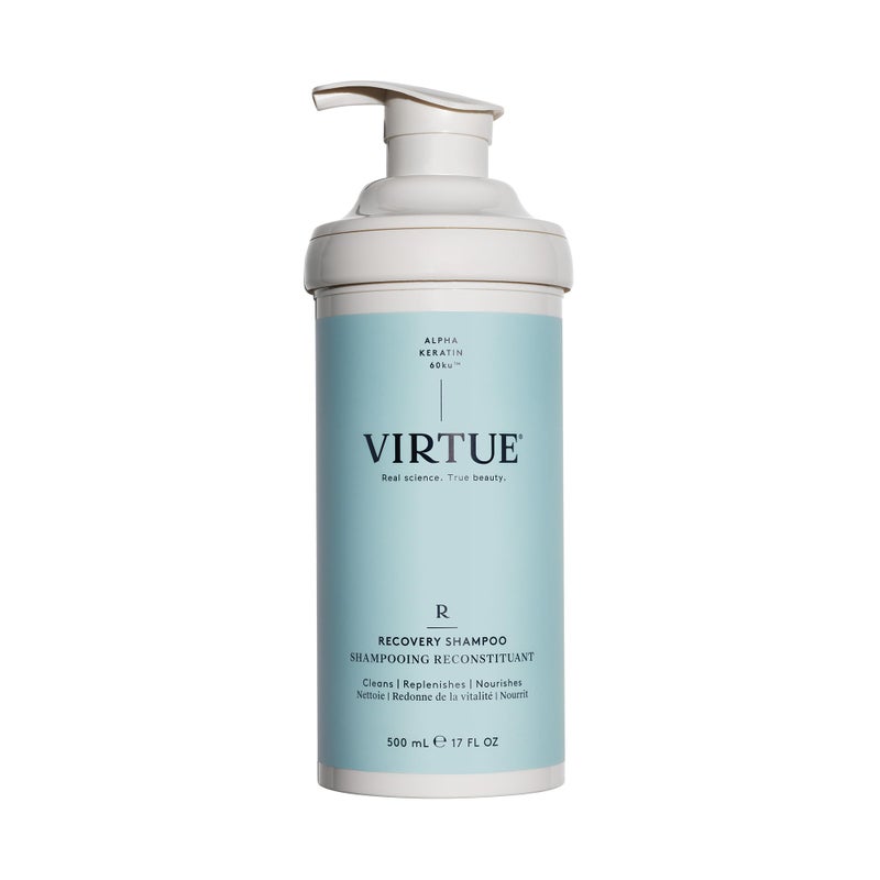 VIRTUE Recovery Sulfate Free Shampoo with Keratin and Baobab Seed Oil for Damaged Hair, Color Safe - Image 1