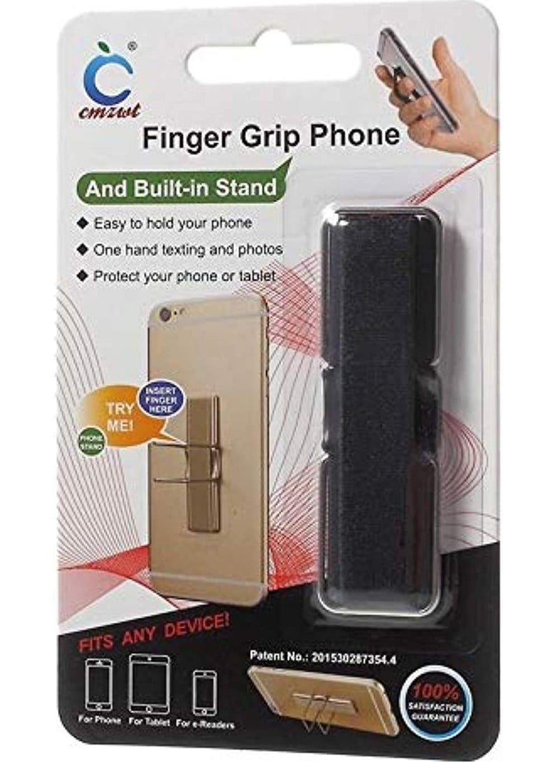 Cmust Mobile And Tablet Finger Grip Holder Black - Image 1