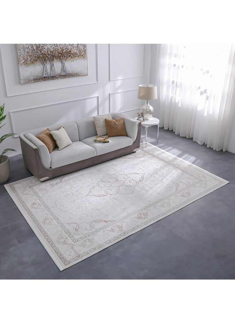 DANUBE HOME Pearl Artsilk Rug  Polyester Area Rug Floor Covering L230xW160cm-Cream & Multi 231300472159  - Image 4