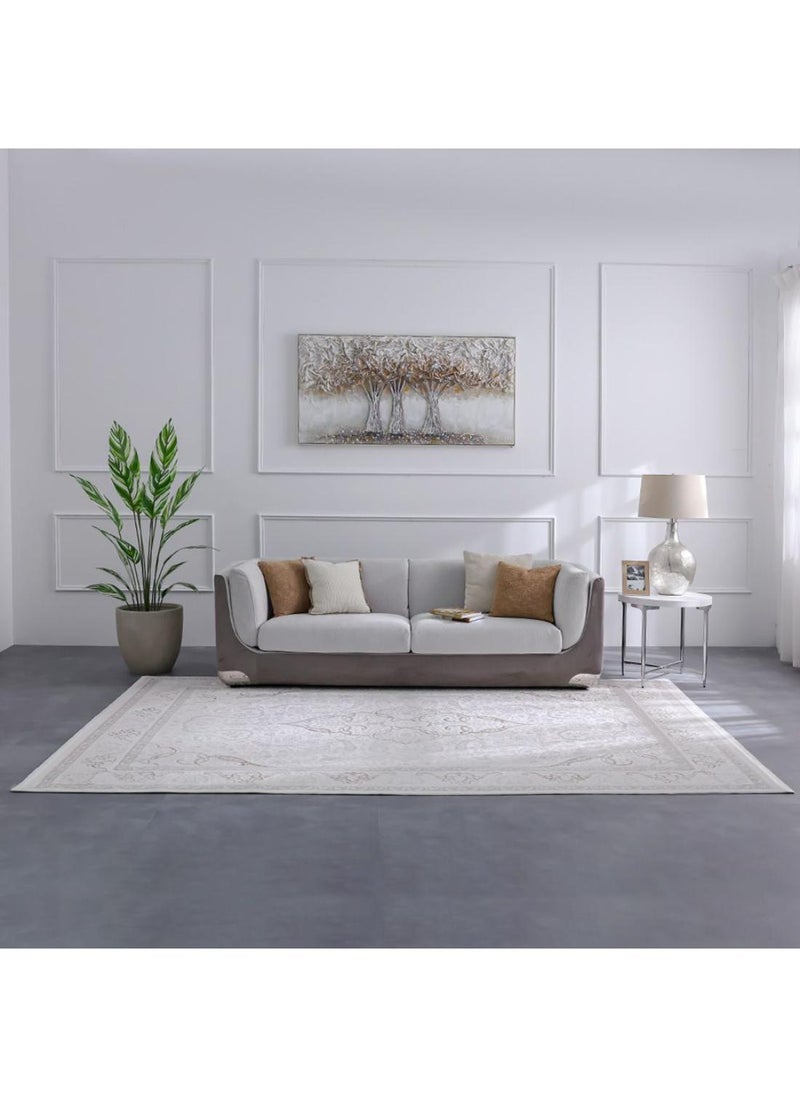 DANUBE HOME Pearl Artsilk Rug  Polyester Area Rug Floor Covering L230xW160cm-Cream & Multi 231300472159  - Image 5