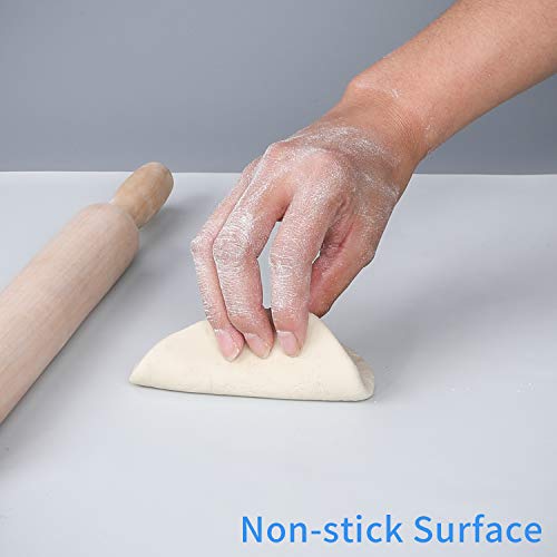 Miracle 24 X 20inch X-Large Reusable Silicone Table Mat Child Kids Dinner Placemat Desk Countertop Waterproof Protector Heat Insulation Kitchen Pastry Rolling Dough Pad Tool (Grey) - Image 4