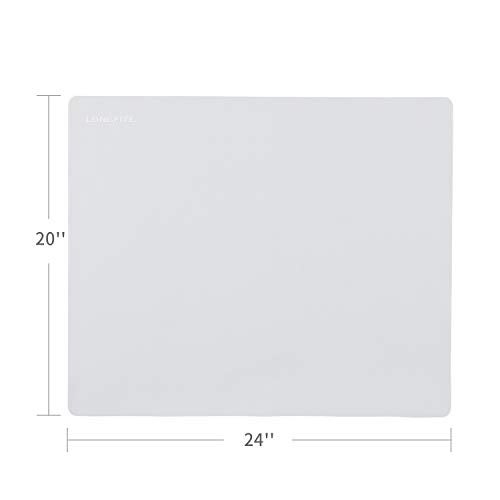 Miracle 24 X 20inch X-Large Reusable Silicone Table Mat Child Kids Dinner Placemat Desk Countertop Waterproof Protector Heat Insulation Kitchen Pastry Rolling Dough Pad Tool (Grey) - Image 2