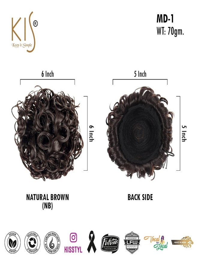 KIS Chic Natural Brown Messy Bun Glamorous Handcrafted Effortless Everyday Glam Updos For Weddings Parties And Daily Elegance Hair Accessory Secure Hold Stylish Hairstyles Made Easy - Image 3