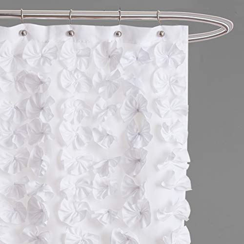 Lush Decor Lucia Shower Curtain, 72" x 72", White - Image 2