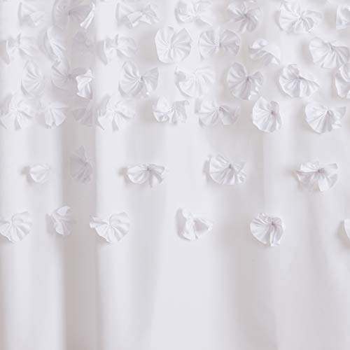 Lush Decor Lucia Shower Curtain, 72" x 72", White - Image 3