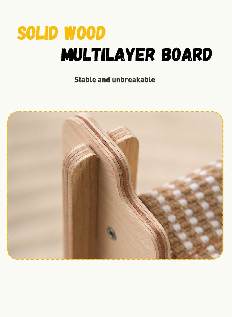 MaBaby Cat Scratch Board Cat Bed with Solid Wood Wear-Resistant Cat Scratching Pad Indoor for Furniture - Image 4