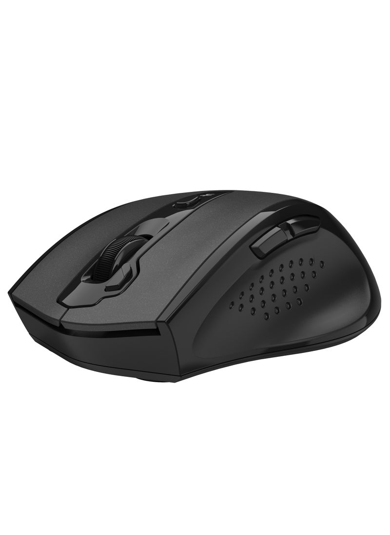 A4TECH - A4TECH [ Desk + Air ] Dual Functions Silent Click Wireless Mouse G7-810S Air 2,  4 Types Screen Capture, 7 Buttons, Anti-Sleep Setting Mode, Black - Image 1