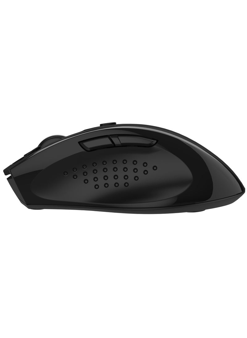 A4TECH - A4TECH [ Desk + Air ] Dual Functions Silent Click Wireless Mouse G7-810S Air 2,  4 Types Screen Capture, 7 Buttons, Anti-Sleep Setting Mode, Black - Image 1