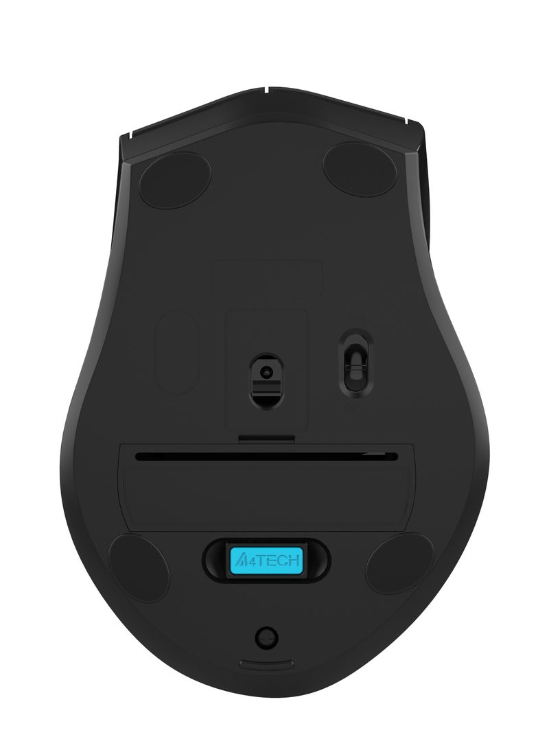 A4TECH - A4TECH [ Desk + Air ] Dual Functions Silent Click Wireless Mouse G7-810S Air 2,  4 Types Screen Capture, 7 Buttons, Anti-Sleep Setting Mode, Black - Image 1