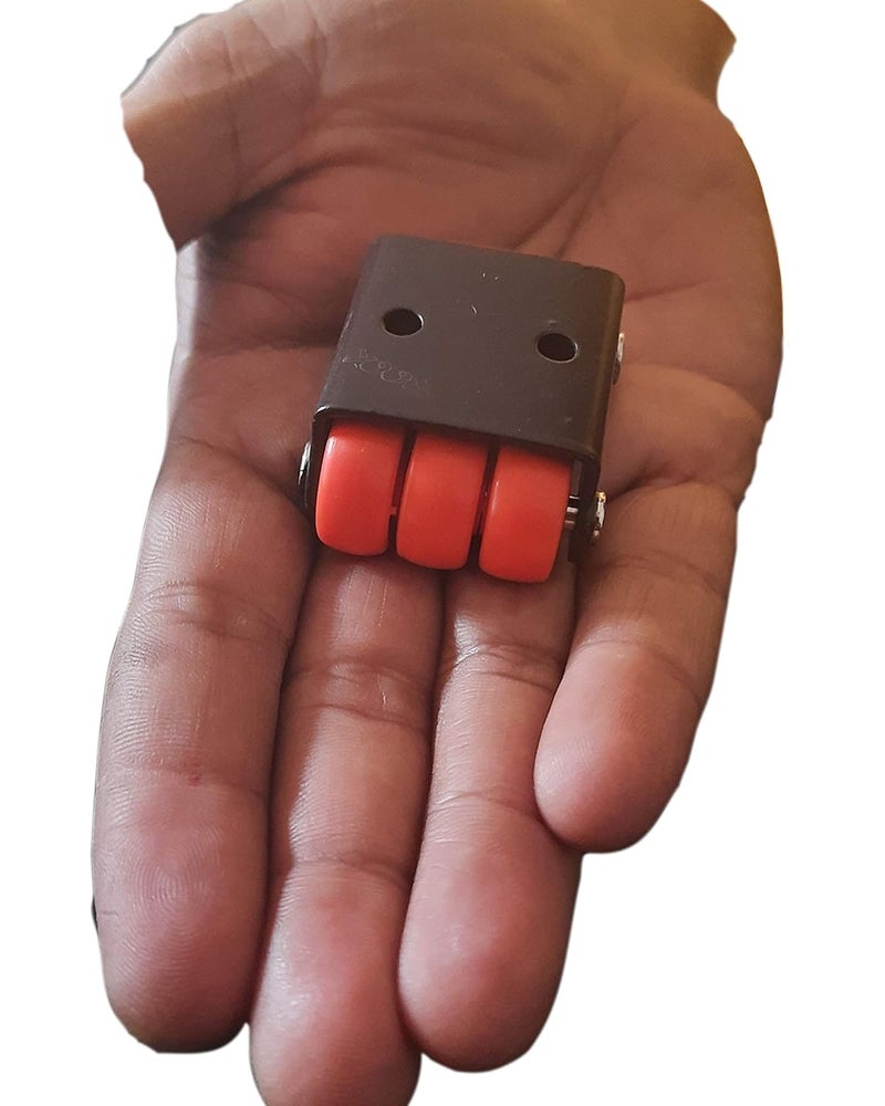 DROPTECH small 6 Wheel fix Castor Wheels 20 mm Wheel Caster for Furniture Table Trolley 125 kg Load Capacity Pack of 4 - Image 4