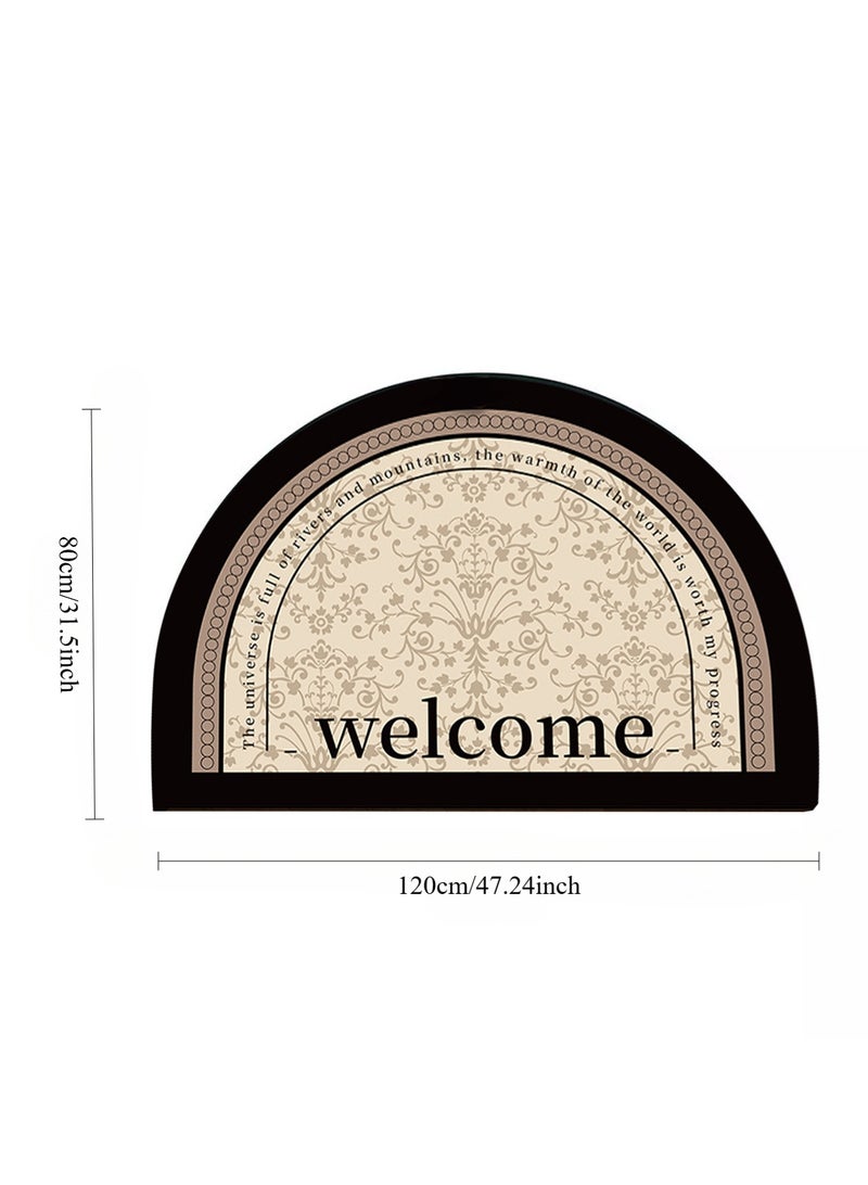 LOOPITYS 80*120CM Half Circle Rug Front Personalised Doormats Entrance Door Welcome Indoor Mats Round Outdoor Outside Inside Rug for Back Door,carpet,carpet ﻿ - Image 4