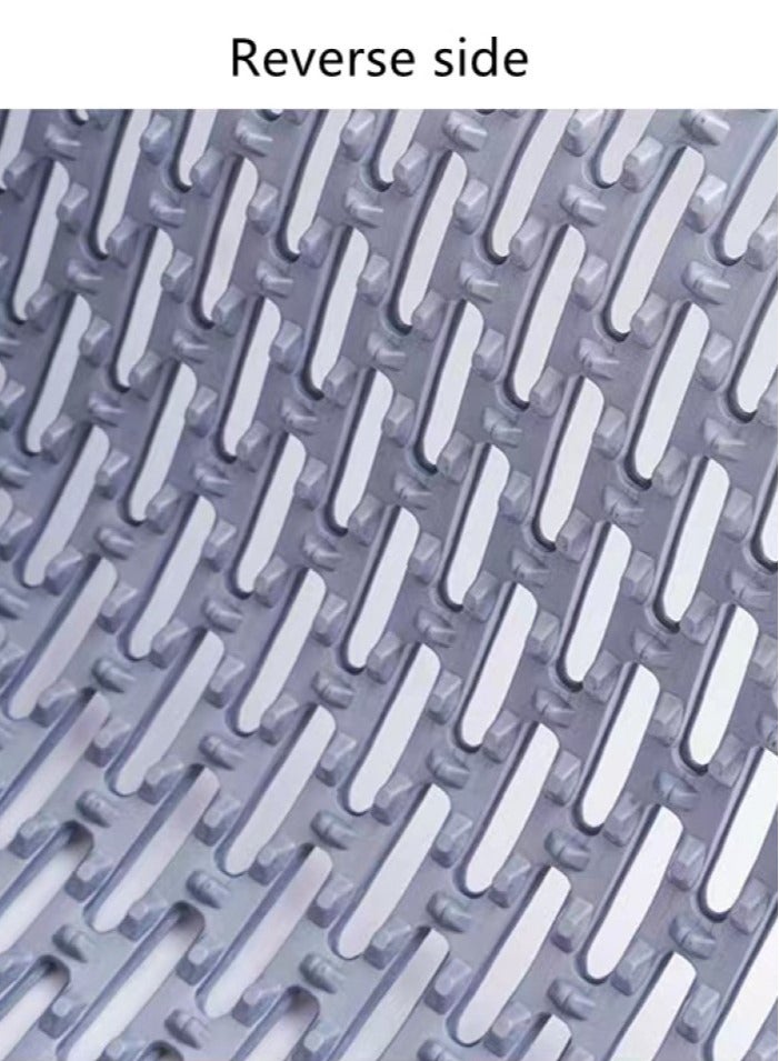 Kutis سجادة حمام مقاومة للانزلاق مكونة من قطعة واحدة من مادة PVC رمادية 60x40 سنتيمتر - Image 4