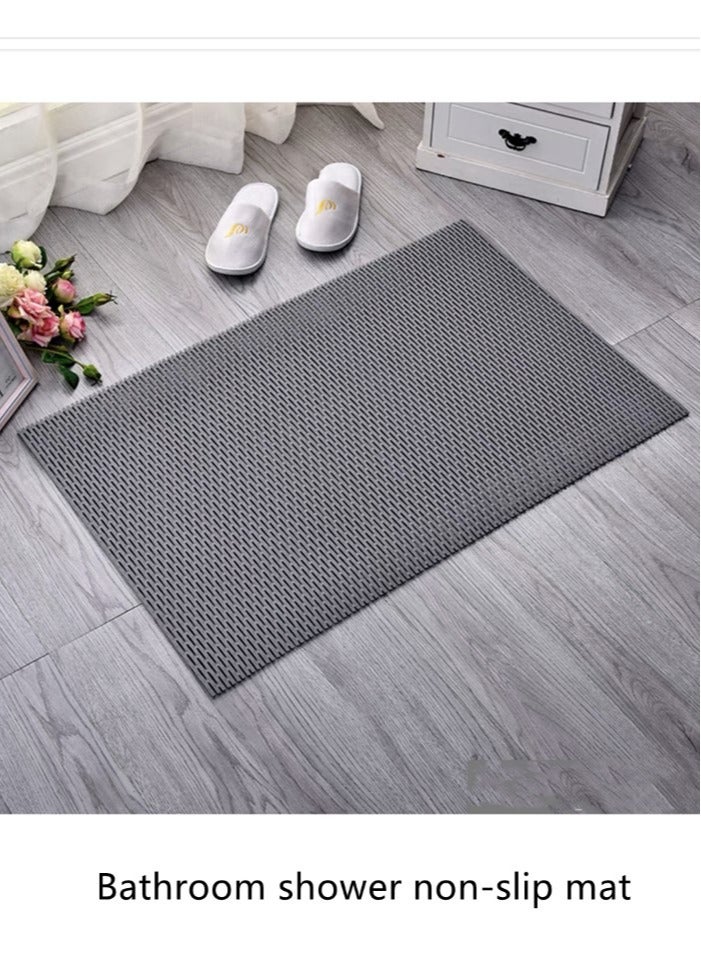 Kutis سجادة حمام مقاومة للانزلاق مكونة من قطعة واحدة من مادة PVC رمادية 60x40 سنتيمتر - Image 2